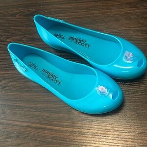 Jeremy Scott Melissa jelly blue “blow up” flats size 9